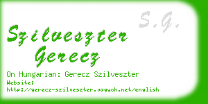 szilveszter gerecz business card
